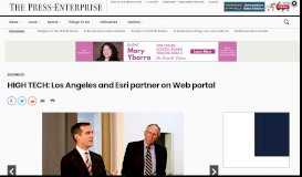 
							         HIGH TECH: Los Angeles and Esri partner on Web portal – Press ...								  
							    