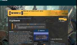 
							         Highbank | WoWWiki | FANDOM powered by Wikia								  
							    