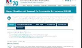
							         Higher Education and Research for Sustainable Development (HESD ...								  
							    