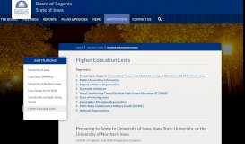 
							         Higher Education Links | Board of Regents State of Iowa								  
							    