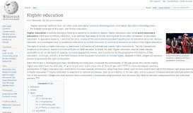 
							         Higher education - Wikipedia								  
							    