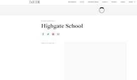 
							         Highgate School Public School Fees & Results: 2019 Tatler Schools ...								  
							    