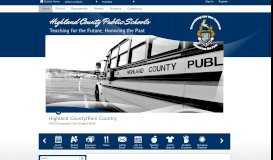 
							         Highland County Public Schools / Homepage								  
							    
