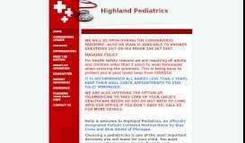 
							         Highland Pediatrics - Home								  
							    