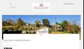 
							         Highlands at the Lake - ResidentPortal								  
							    