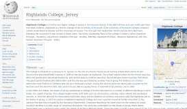 
							         Highlands College, Jersey - Wikipedia								  
							    