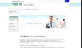 
							         Highlands Oncology Group - Navigating Care								  
							    