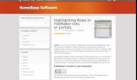 
							         Highlighting Rows in FileMaker lists or portals | HomeBase Software								  
							    