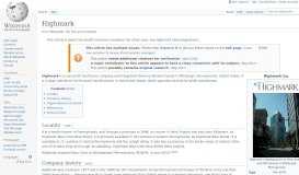 
							         Highmark - Wikipedia								  
							    