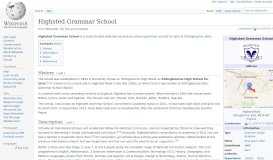 
							         Highsted Grammar School - Wikipedia								  
							    