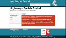 
							         Highways Parish Portal - Login Page - Kent County Council								  
							    