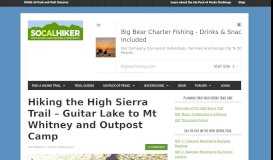 
							         Hiking the High Sierra Trail - Guitar Lake to Mt Whitney and Outpost ...								  
							    