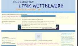 
							         Hildesheimer Lyrikwettbewerb 2014 - Portal								  
							    