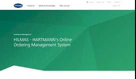
							         HILMAS - HARTMANN's Online Ordering Management System								  
							    