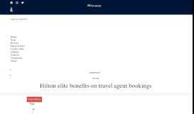 
							         Hilton elite benefits on travel agent bookings - Hilton - Page 1 ...								  
							    