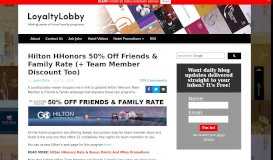 
							         Hilton HHonors 50% Off Friends & Family Rate (+ Team Member ...								  
							    