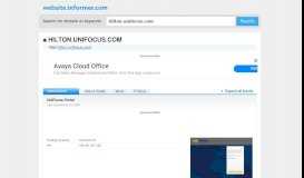 
							         hilton.unifocus.com at WI. UniFocus Portal - Website Informer								  
							    