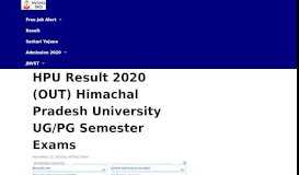 
							         Himachal Pradesh University HPU Result 2018-19 UG/PG Semester ...								  
							    