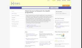 
							         Hinari Access to Research for Health programme - World ...								  
							    