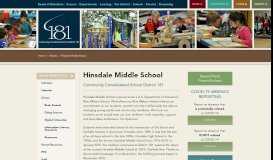 
							         Hinsdale Middle School - Community Consolidated School District 181								  
							    