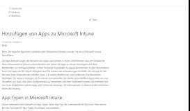 
							         Hinzufügen von Apps zu Microsoft Intune | Microsoft Docs								  
							    