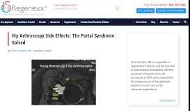 
							         Hip Arthroscopy Side Effects: The Portal Syndrome Solved - Regenexx								  
							    