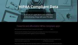 
							         HIPAA Compliant Application and Database Builder/Development								  
							    