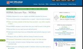 
							         HIPAA Compliant Fax | Secure Fax | Internet Fax from MDofficeMail								  
							    