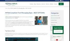 
							         HIPAA Compliant Text Messaging Apps - BEST OPTIONS								  
							    