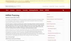 
							         HIPAA Training | Dental School - Boston University								  
							    