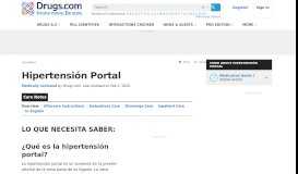
							         Hipertensión Portal Care Guide Information En Espanol - Drugs.com								  
							    