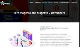 
							         Hire Magento and Magento 2 Developers - Appstar Solution								  
							    