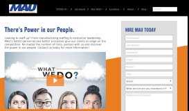 
							         Hire MAU | There's Power In Our People | MAU Workforce Solutions								  
							    