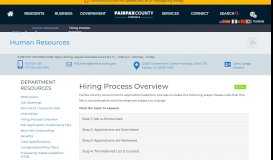 
							         Hiring Process Overview | Human Resources - Fairfax County								  
							    