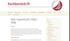 
							         HIS / OpenOLAT / Mail / VPN | Fachbereich IV								  
							    