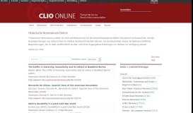 
							         Historische Rezensionen Online | Clio-online								  
							    