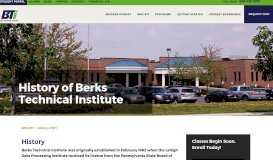 
							         History - Berks Technical Institute								  
							    