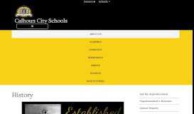 
							         History - Calhoun City Schools								  
							    
