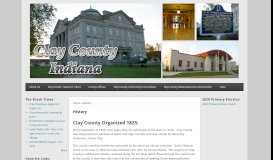 
							         History | Clay County Indiana								  
							    