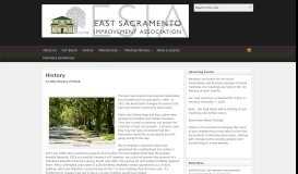 
							         History - East Sacramento Improvement Association								  
							    
