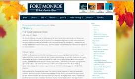 
							         History | Fort Monroe Authority								  
							    