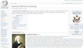 
							         History of Brown University - Wikipedia								  
							    