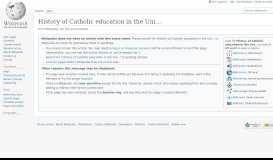 
							         History of Catholic education in the United States - Wikipedia								  
							    