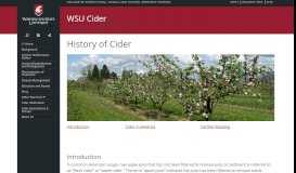 
							         History of Cider | WSU Cider | Washington State University								  
							    