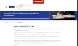 
							         History of Crown Worldwide Group and Crown World Mobility								  
							    