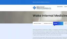 
							         History - Wake Internal Medicine								  
							    