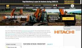 
							         Hitachi Equipment | Papé Machinery Construction & Forestry								  
							    