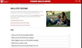 
							         Hiv-Std Clinic - University of Utah Student Health Center								  
							    