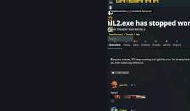 
							         HL2.exe has stopped working | Team Fortress 2 Forum Threads ...								  
							    