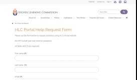 
							         HLC Portal Help Request | General - The Higher Learning Commission								  
							    